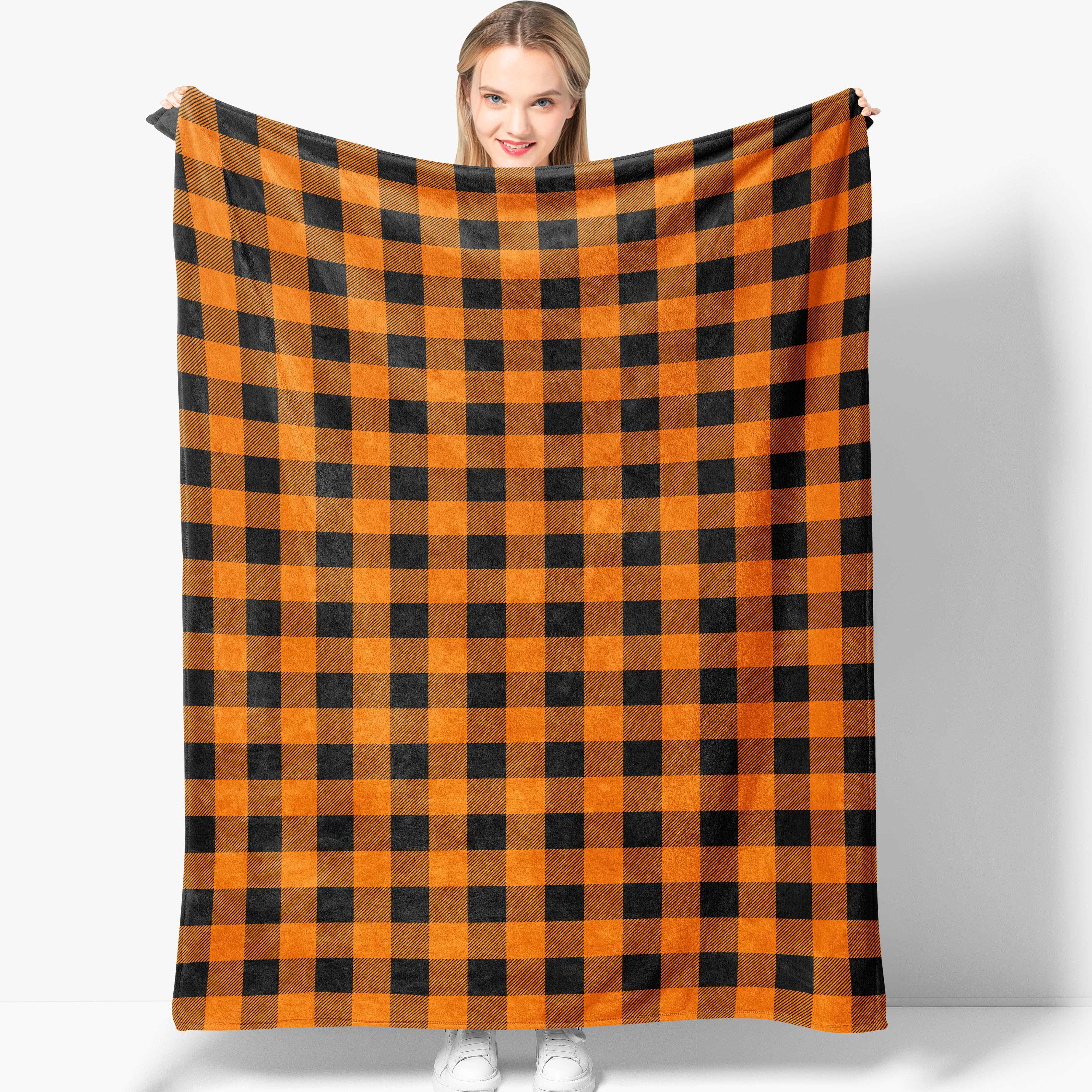 

Contemporary Flannel Throw Blanket - Buffalo Check - Soft, Cozy And Warm - Ideal For Sofa , Hiking, And - Lightweight, , Comfort, Polyester, Great For Autumn Decor & - Bedding Accessory