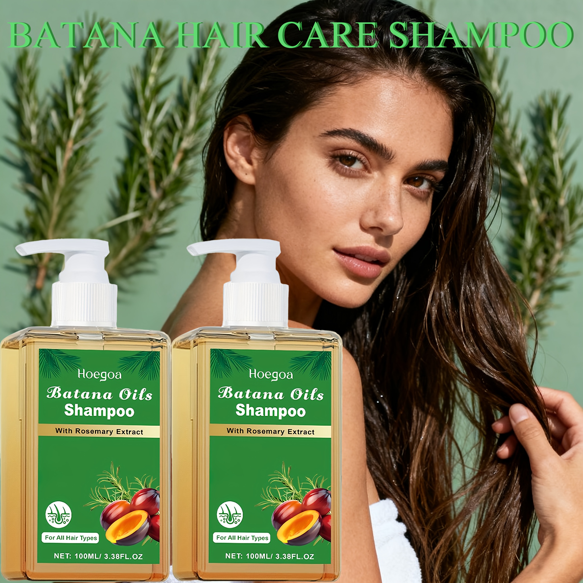 TEMU 2pcs Batana Hair Care Shampoo - 6.76oz, Gently Cleanses And Moisturizes Hair, A Must-have For Care, Suitable For All Hair Types, More Beautiful.