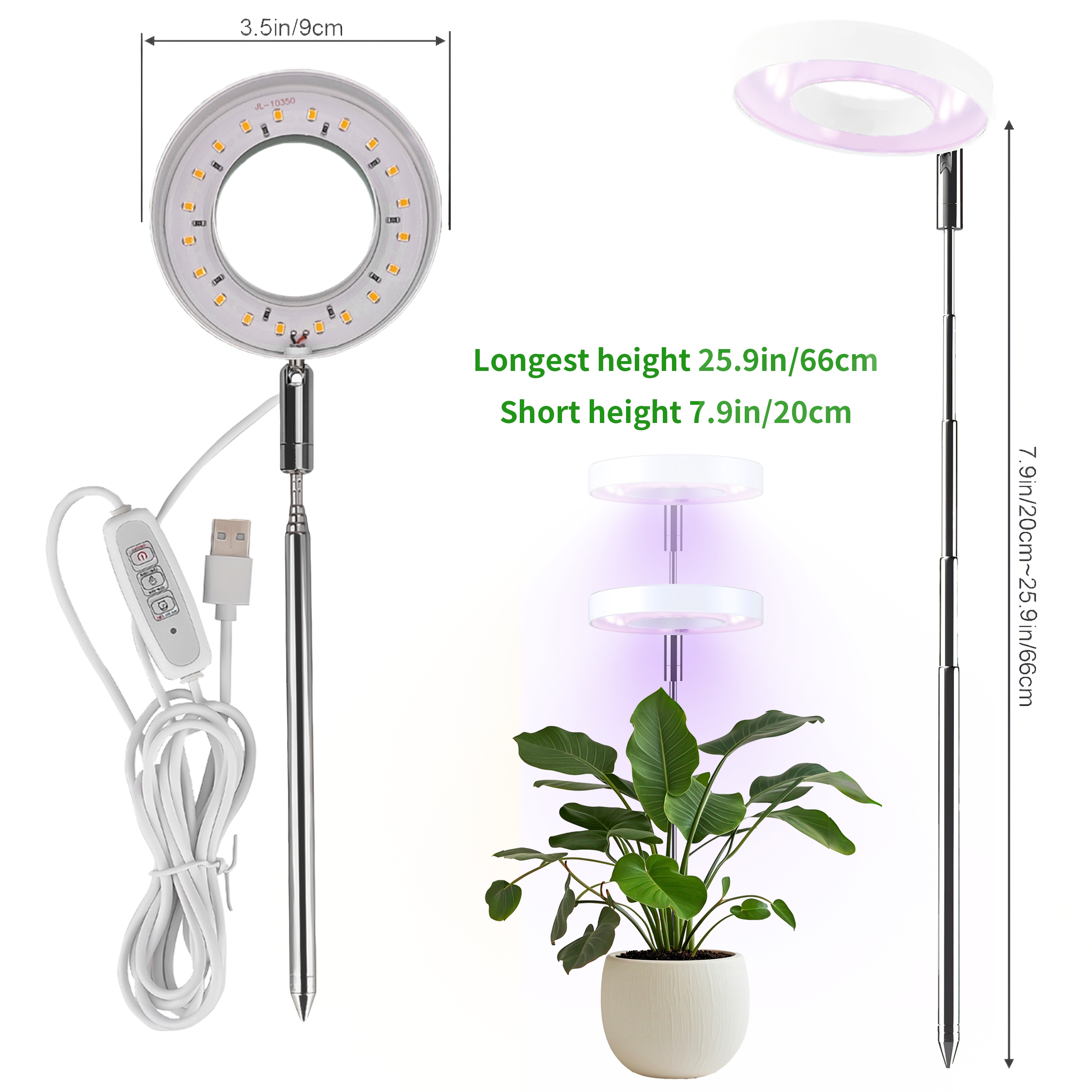 

3/4pcs Led , Auto (2/4/8h), 4 - Usb For & Small Plants