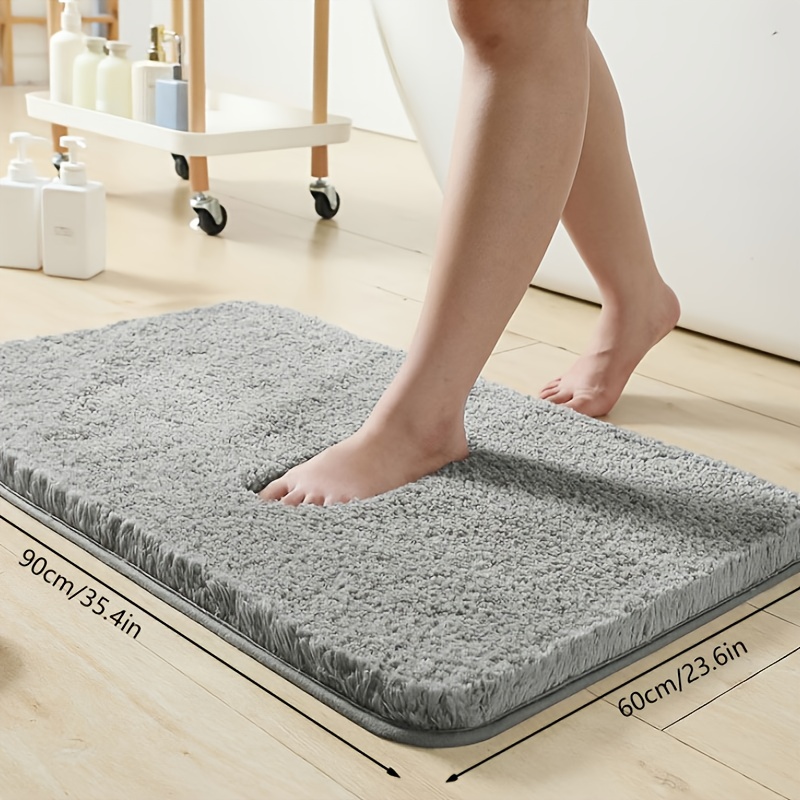 E-shop 1 Stück Flauschige Badezimmer -Rutsch Matte, Super Saugfähige Memory Foam Badematte, Ultra-Weiche Dekorative Boden- Türmatte für Weihnachts-