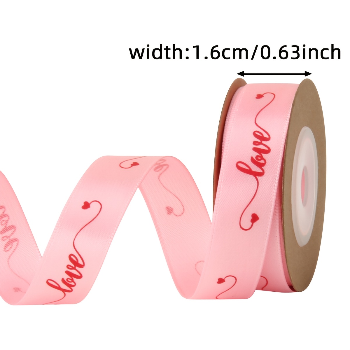 TEMU Of Polyester Ribbon, Holiday Decoration Ribbon And Handmade Ribbon, Valentine's Day Bow Ribbon, Flower Packaging Ribbon, Gift Packaging Ribbon,