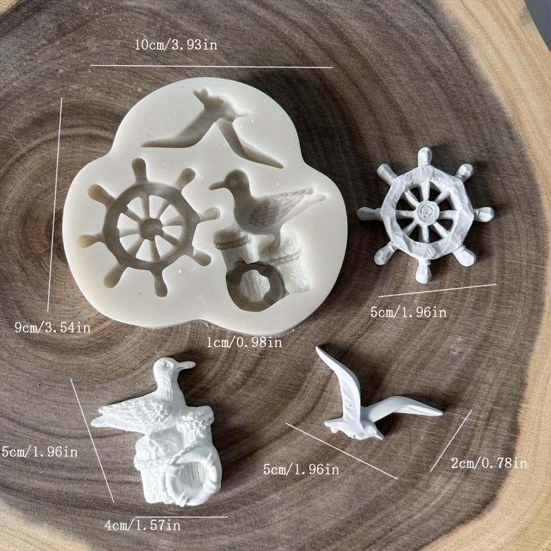 E-shop Harz Silikon Schmuckform Set Möwe Epoxidform Silikonform Handgefertigte Gips Ozean Ornament Form Zubehör