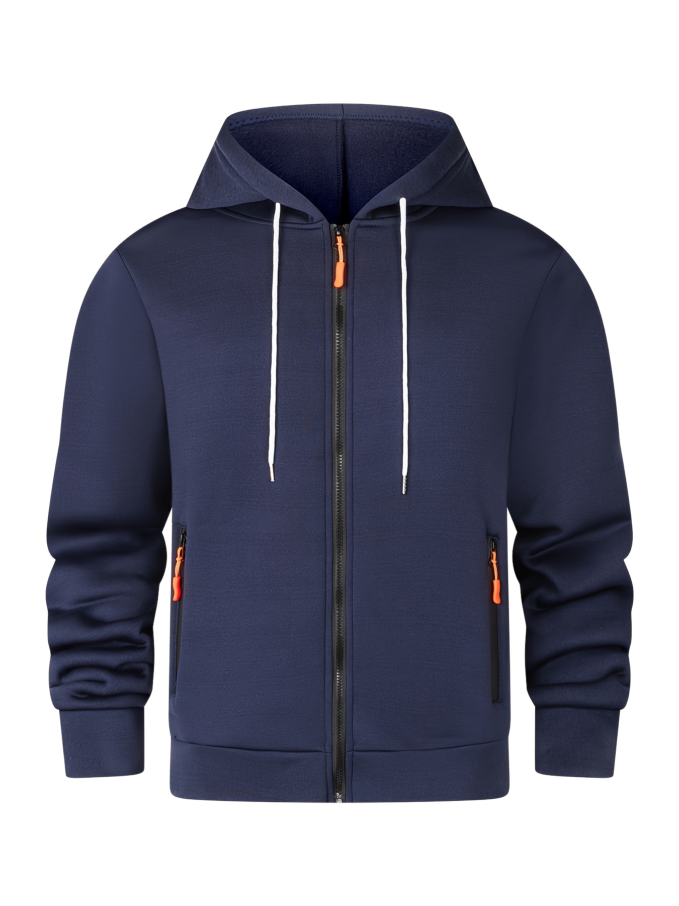Sweat à Capuche Homme Zippé Avec Poches - Pull Décontracté Manches Longues, Idéal Pour Le Sport Et Le Quotidien - 7