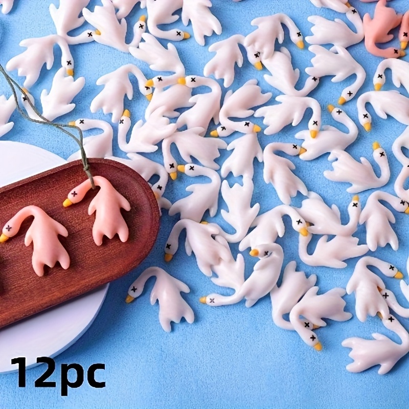 TEMU Lot de 12 accessoires de voiture canard rôti à changement de couleur , changement de couleur par , accessoire de voiture créatif, décoration