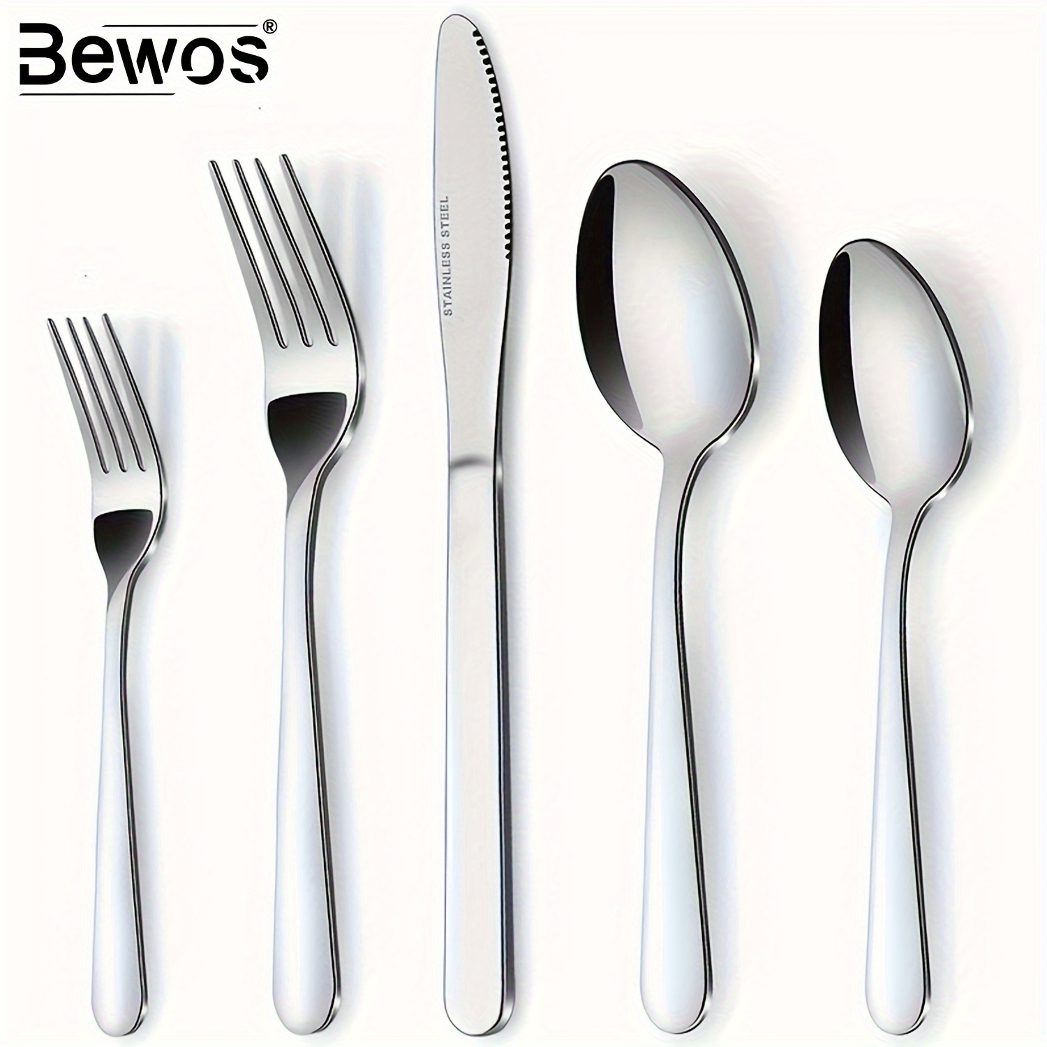 

60pcs Stainless Steel Flatware Set, Modern Western-style Cutlery, Kitchen Utensils For Home, Restaurant, Hotel, Banquet, Outdoor Events, Ideal For Christmas & New Year Gifts