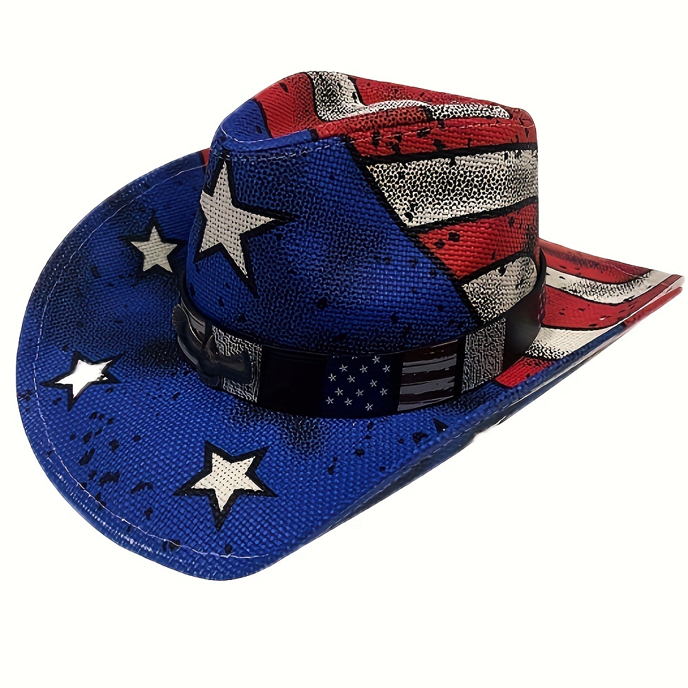 

Western Cowboy Hat, American Flag Cowboy Hat
