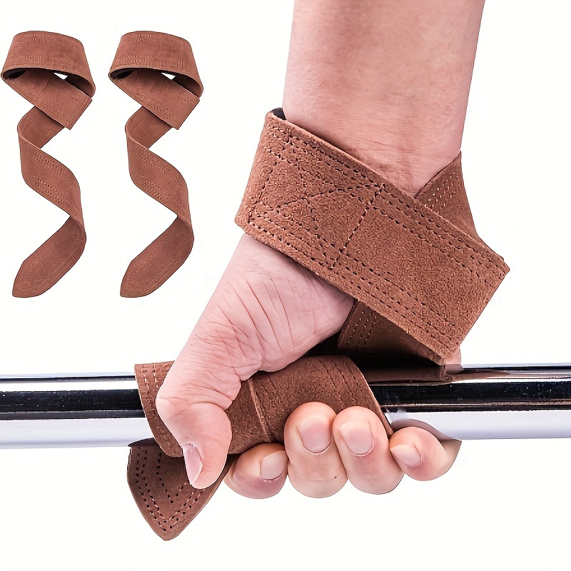 Leather Weight Lifting Wrist Straps Pull Wrist Bands Fitness - Temu
