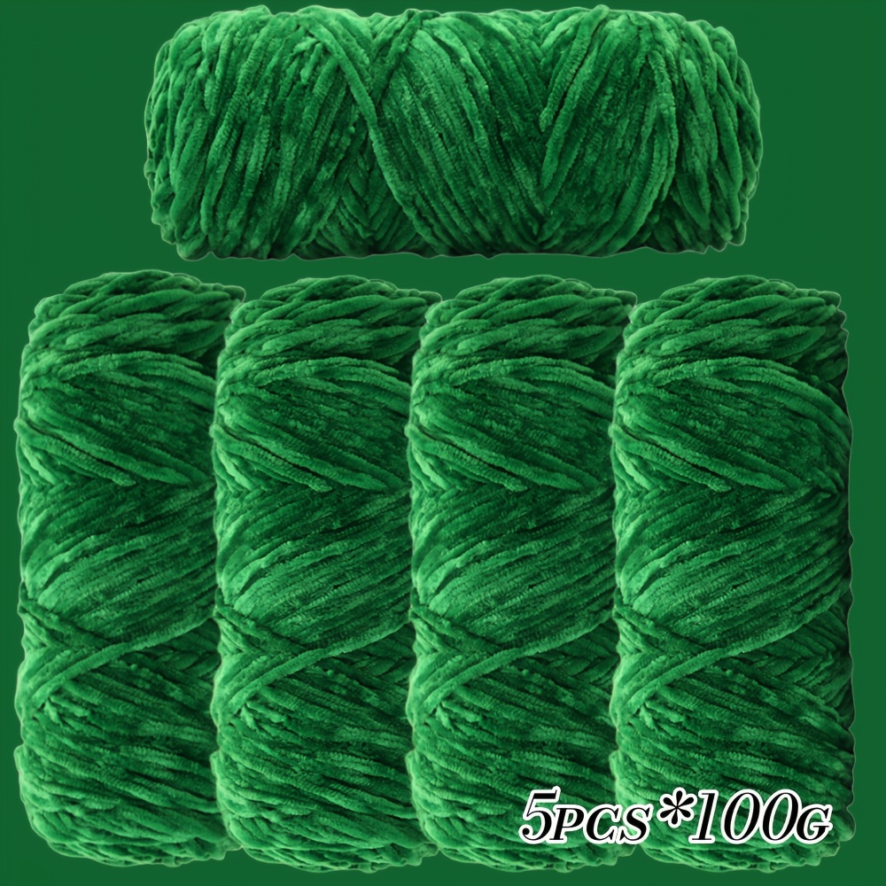 5pcs chenille yarn 500g ultra soft plush velvet yarn for crocheting blankets and hats warm thick and shape retaining diy craft yarn