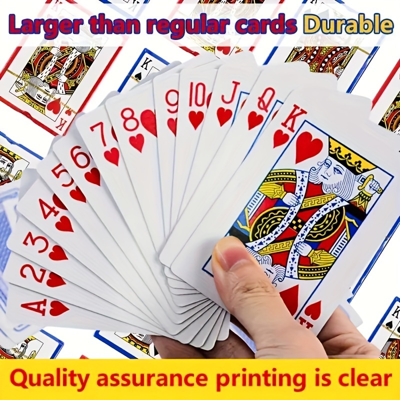 

Premium Poker Size Playing Cards With Blackjack, Euchre And Canasta Standard Index - Excellent Quality And Durability For Endless Fun Christmas, Halloween, Thanksgiving Gifts, Game Gifts