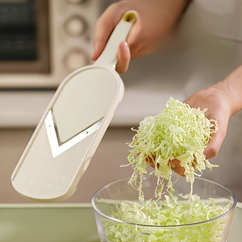 TEMU 1pc Cabbage Slicer And | Durable Plastic Kitchen Tool For Salad Preparation | Ergonomic Handle, Vegetable Shredding And Slicing Tool | Suitable