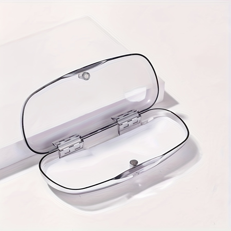 photo de l'article 1pc étui à lunettes portable semi-transparent  , étui à lunettes   avec design à   protecteur