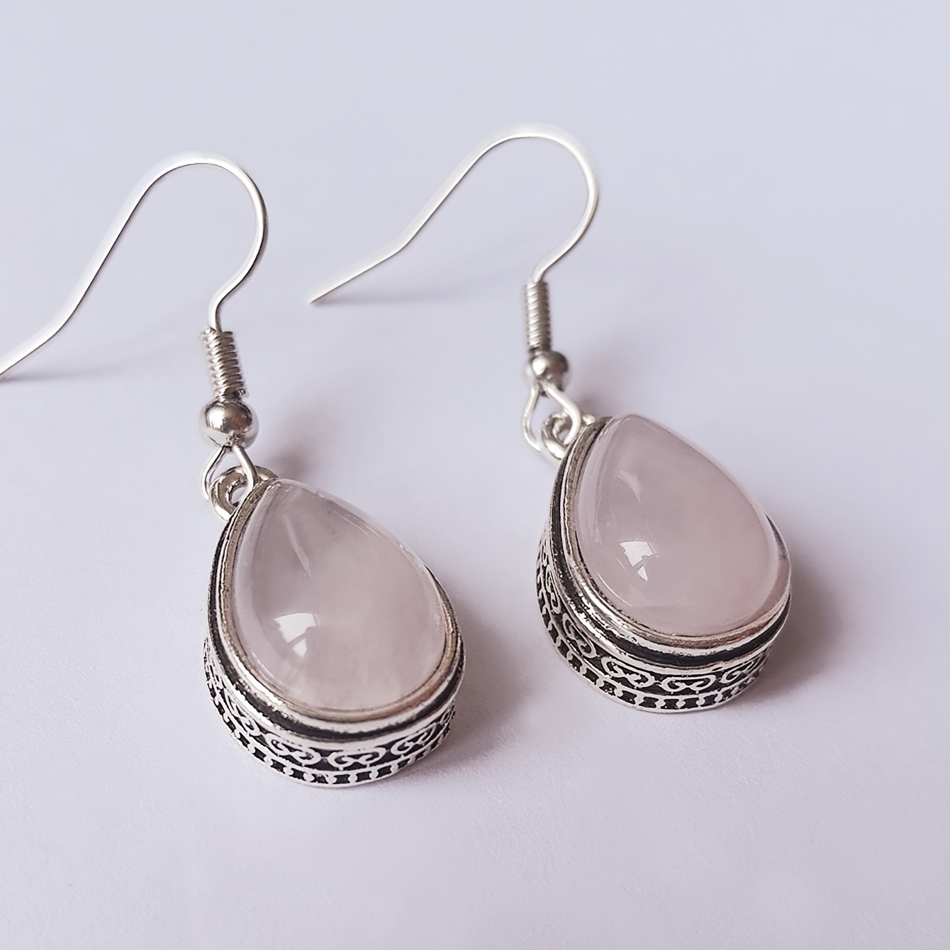 Women's Vintage Large Red Teardrop Earrings — Elegant Gift