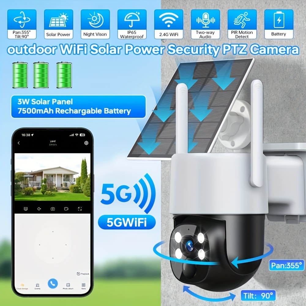 Caméra WiFi Solaire PTZ
