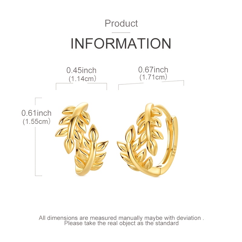 Women's 925 Silver Elegant Hoop Earrings
