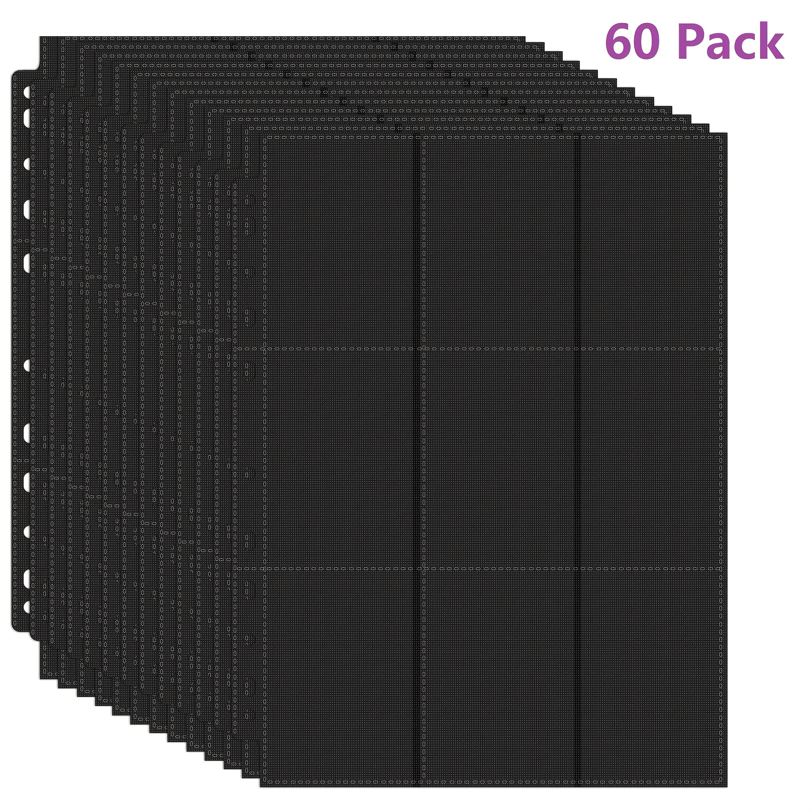 Image of 9-pocket Page Protector, Trading Card Sleeves Pages Baseball For 3-ring Binder, Sheets Standard Size Cards, Sport Game Business Cards