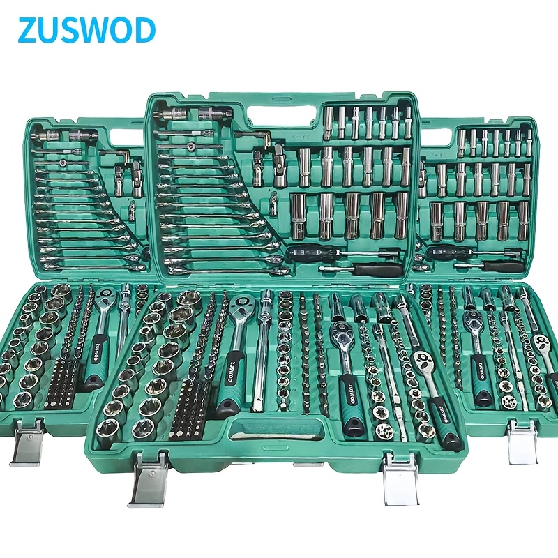 high end professional 216 tool set 1 4 3 8 1 2 drive depth and standard sleeves ratchet wrench set s2 and cr v sleeves automotive parts   ratchet wrench and other automotive repair parts professional racing grade repair tool set