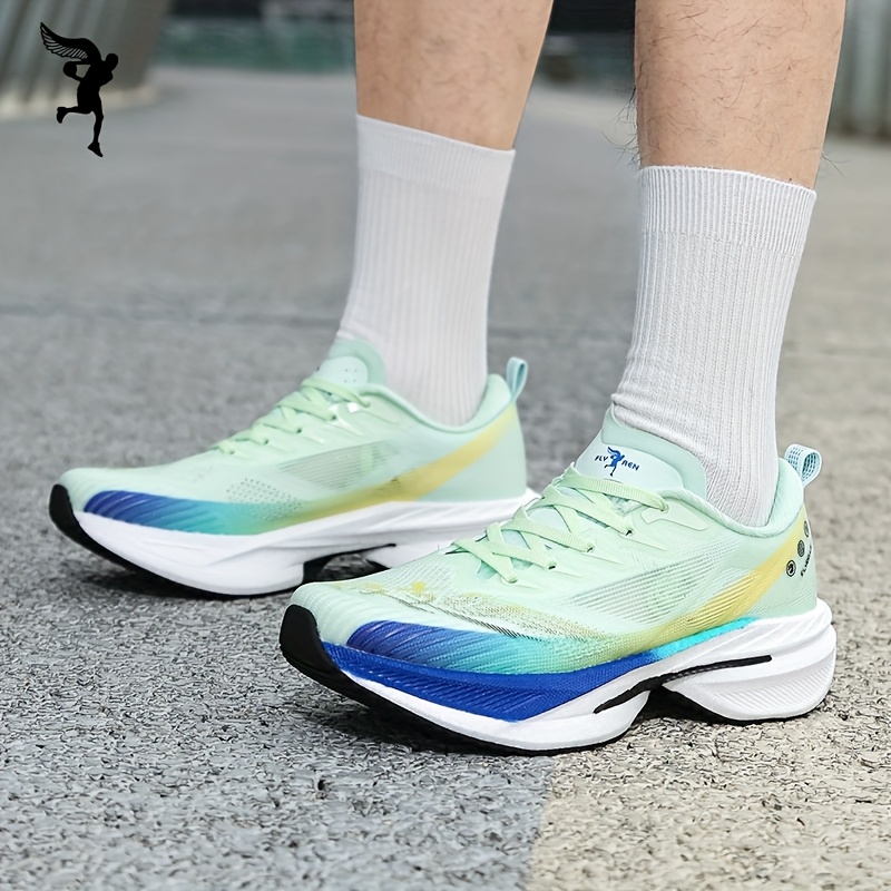 Tenis deportivos para hombre nuevos, suela MD liviana, malla transpirable tejida, para correr en carretera, viajes al aire libre, entrenamiento casual y competencia