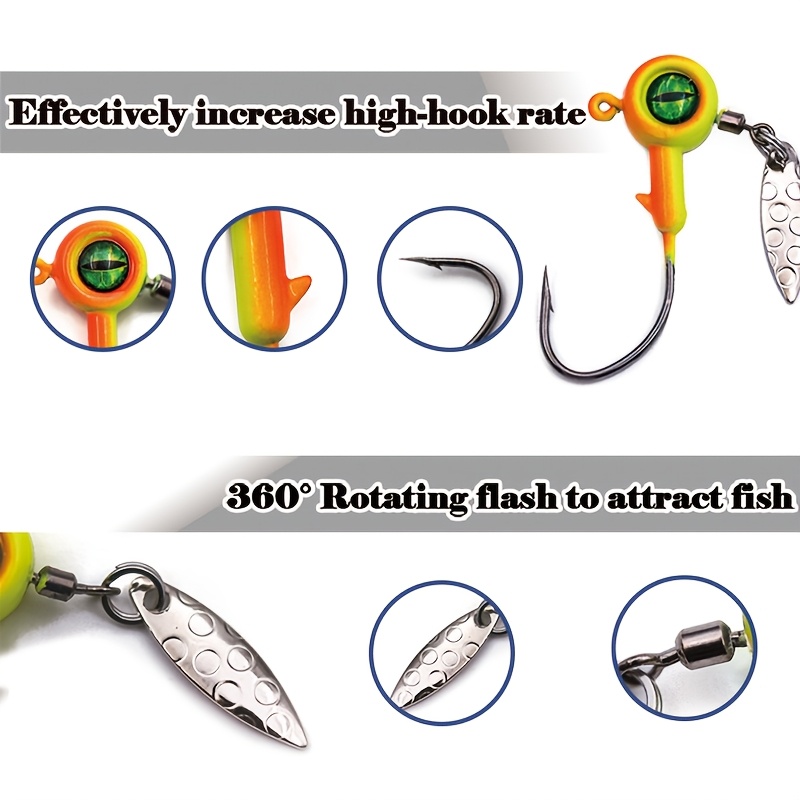 50Pcs 1/64 1/32 1/10 1/16 1/8 3/17 Oz Lead Jig Heads Fishing Hooks