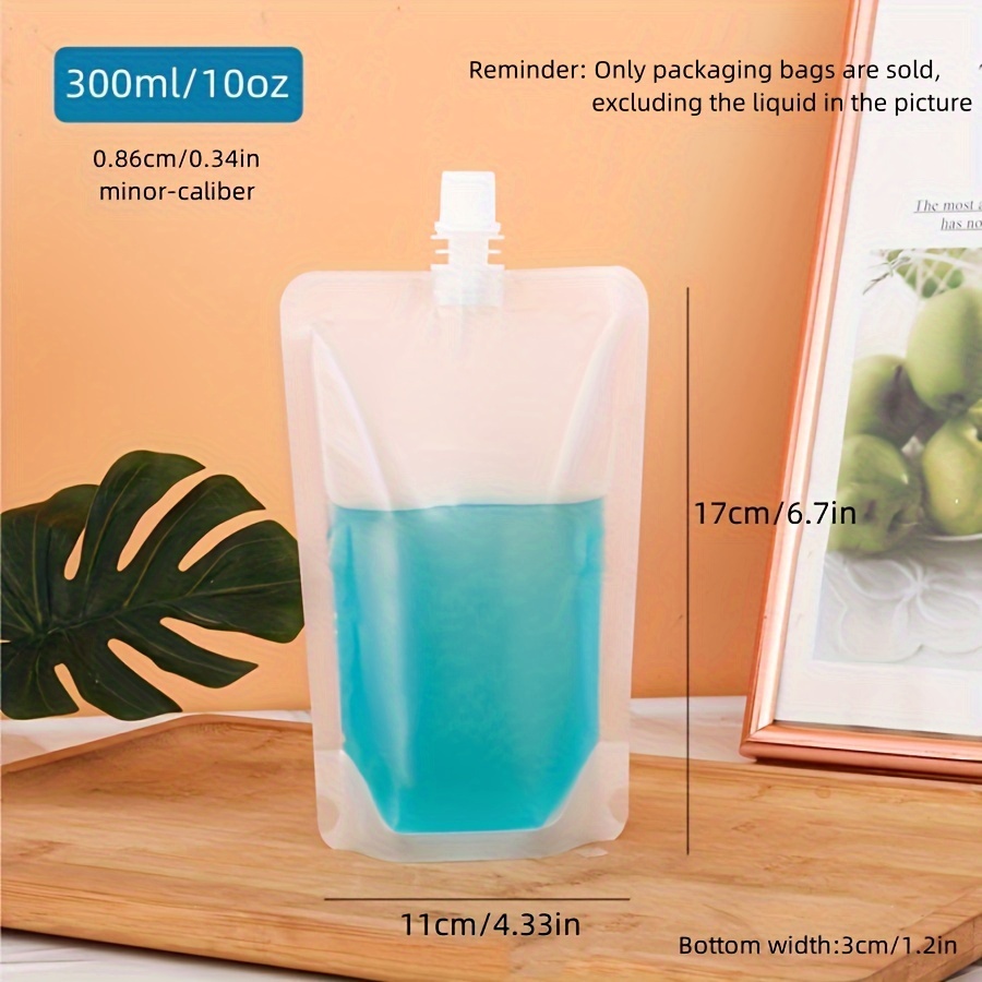 50pcs frosted style nozzle bag matte liquid bag disposable beverage soy milk packaging bag self standing nozzle bag liquid packaging stuff details 7