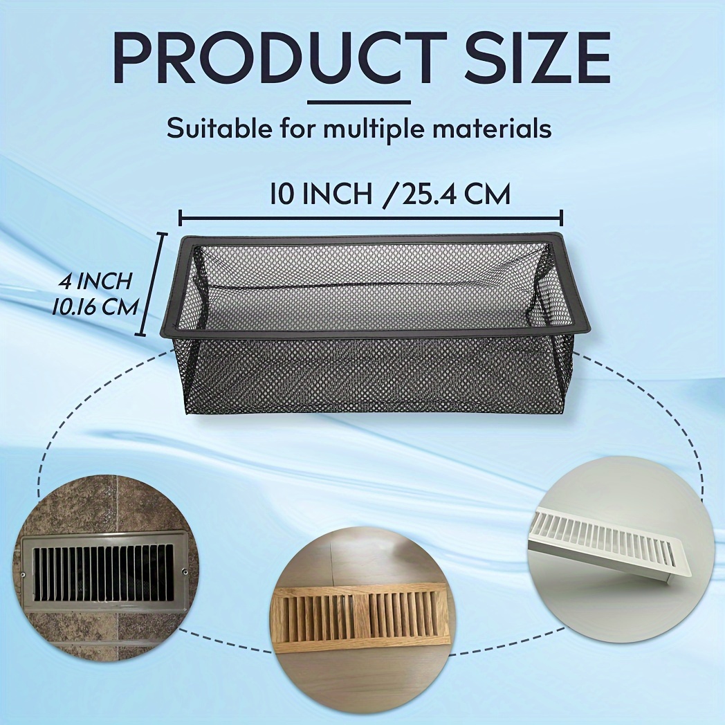 TEMU Set Of 6 Floor Vent Traps, Mesh Filters For Air Vents That Prevent Insects, , Pet Fur, And Food From Entering