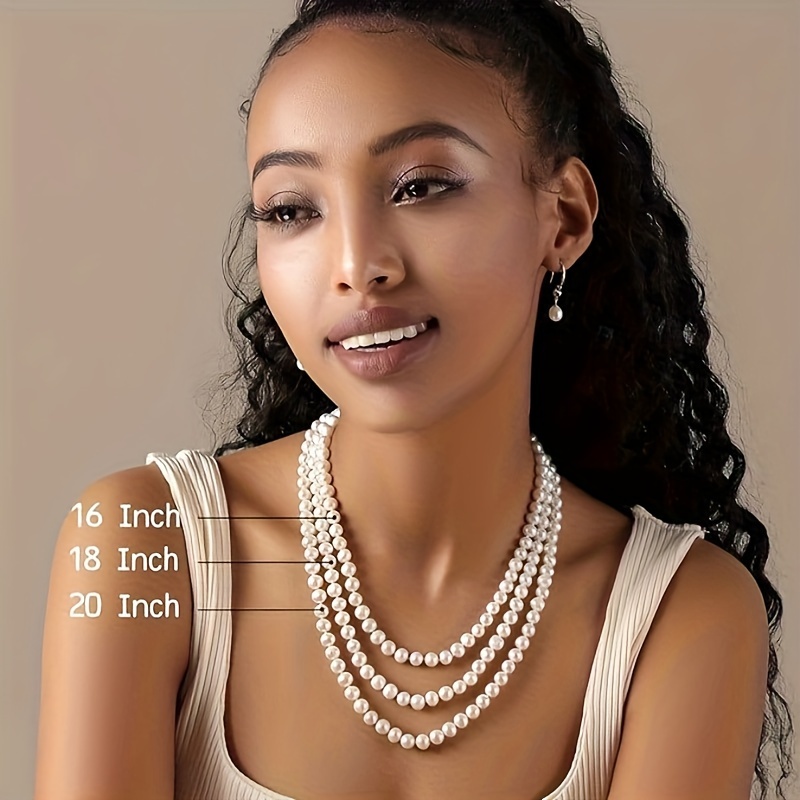 1pc 925 sterling silver pearl necklace with natural pearl perfect gift for girls details 3