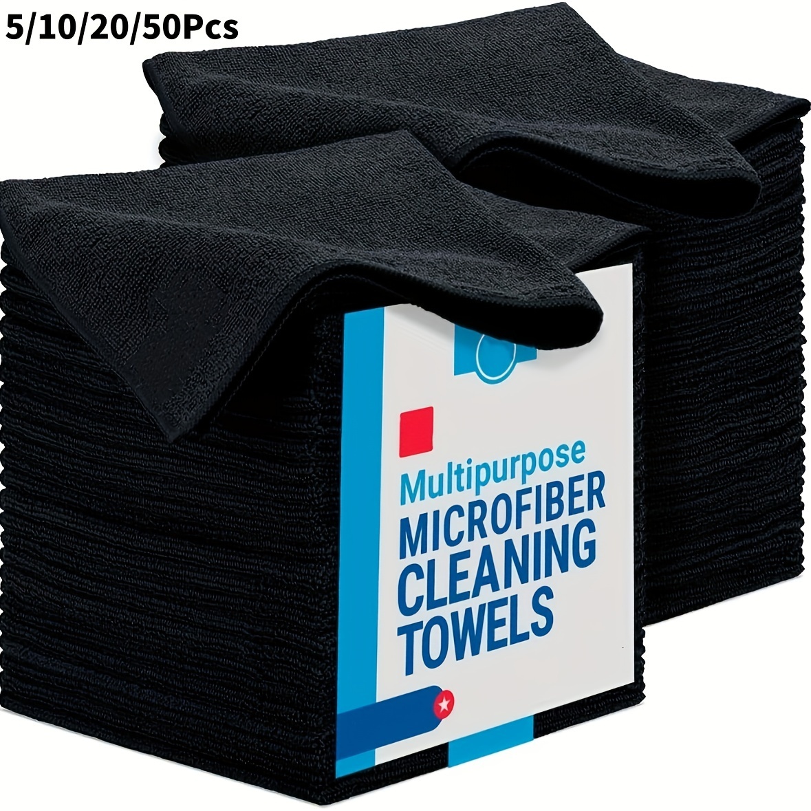 

[customer ] 5/10//100pcs Black Car Wipe Towels And Duster Set Super Drying Absorbent