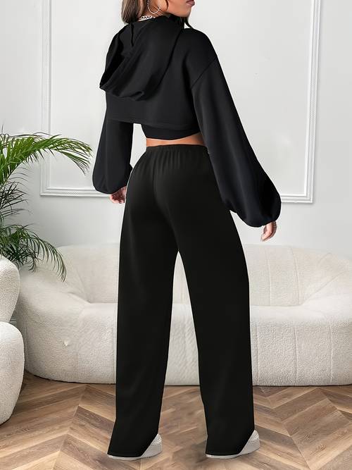 3pcs y2k solid american hoodie and tank top and wide leg pants set sweet spicy style womens spring summer fall 2026 new streetwear athletic set trendy