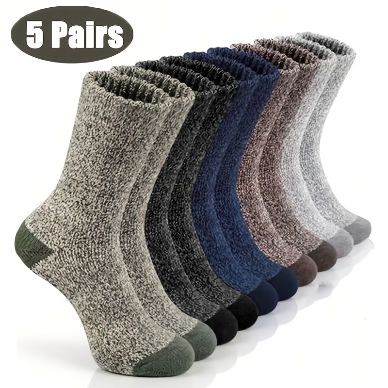 TEMU Lot de 5 paires de chaussettes pour femme et homme, chaussettes de course à blocs de couleur, chaussettes de cyclisme, chaussettes de sport,