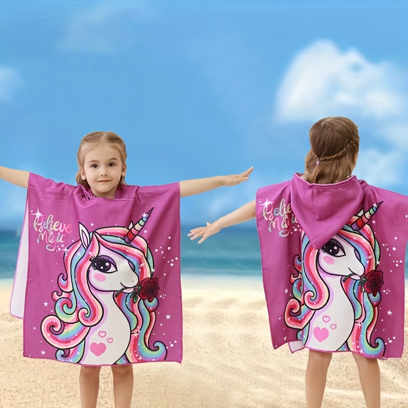 Starry Night Black Cat Hooded Towel - 2 Pack Soft Bath Towels For Kids, Girls, Boys | Absorbent Microfiber Hooded Bathrobe