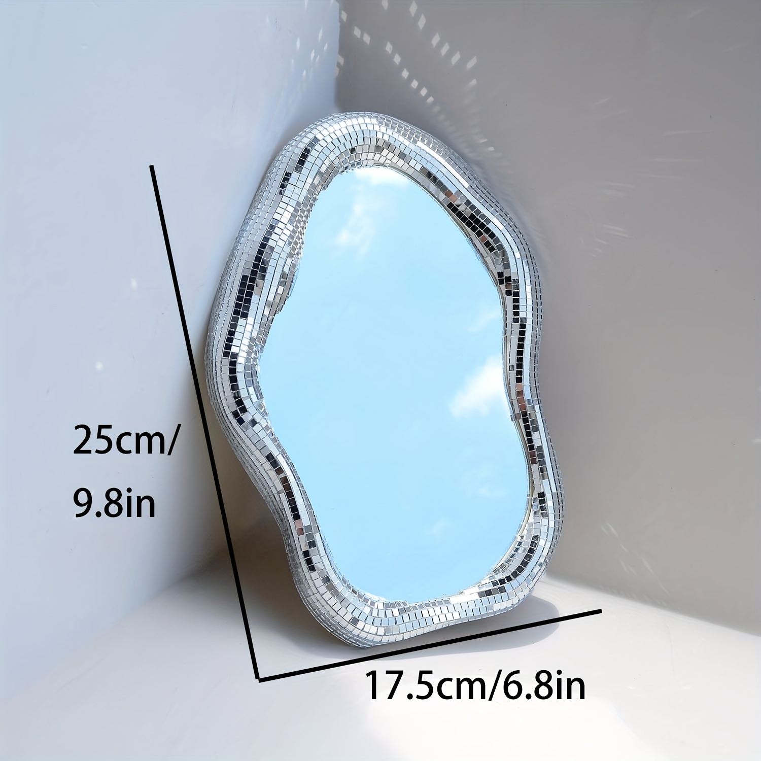 Portable Cosmetic Mirror With Glass Frame - Battery-free, Compact Women's Travel Mirror, Perfect Valentine's Day Gift (folding Handheld)