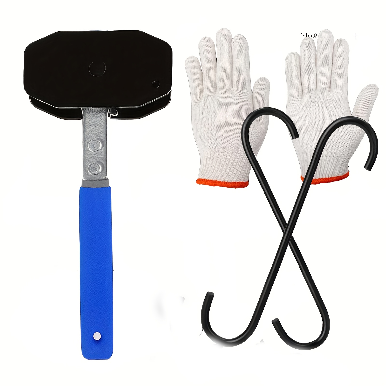 TEMU Brake Caliper Compression Tool, Brake Caliper Press Tool With 2pcs Steel Plates/2pcs Hangers, Car Ratcheting Brake Caliper Piston Spreader Press Tool