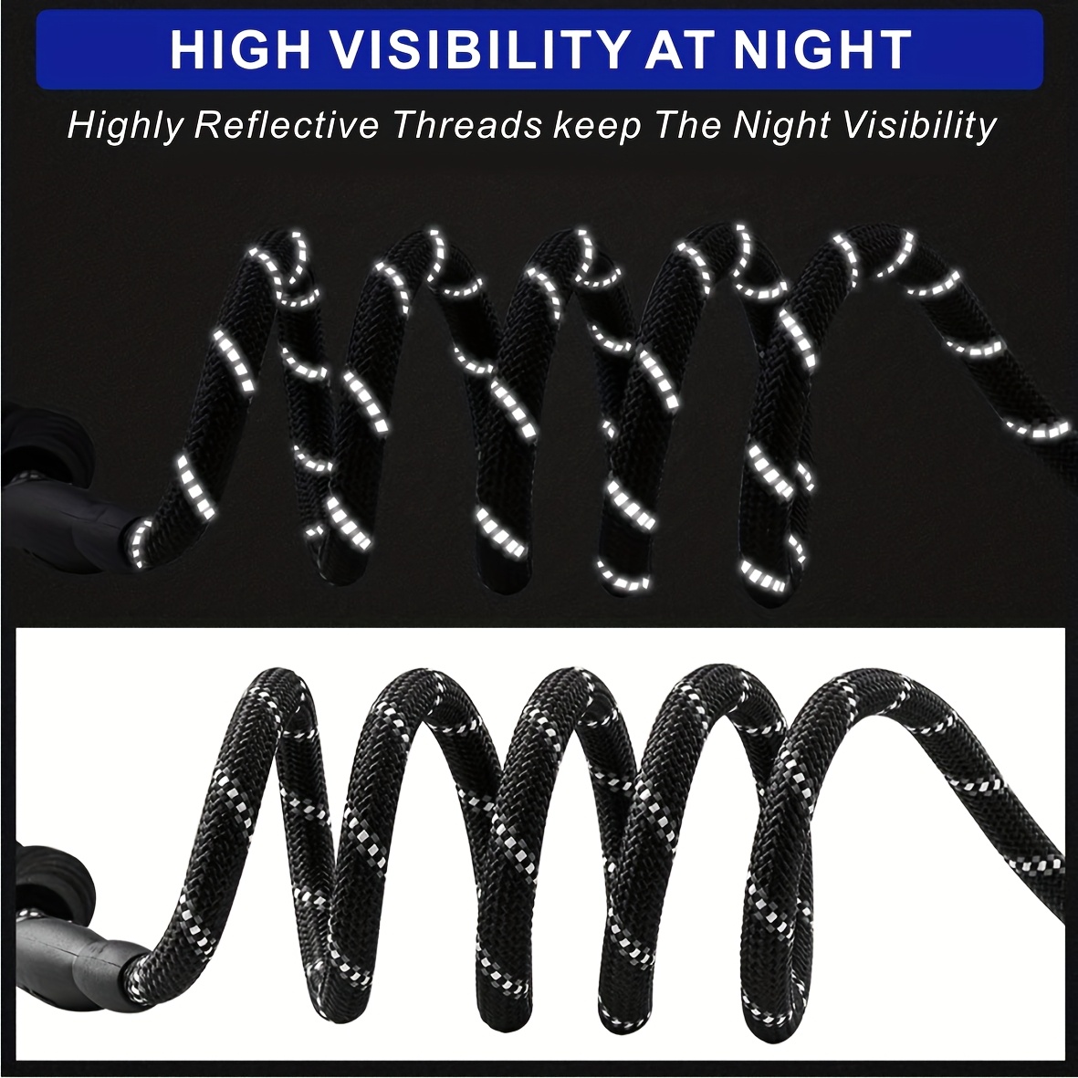 Reflective Breathable Dog Collar and Lead Set, Adjustable Leash