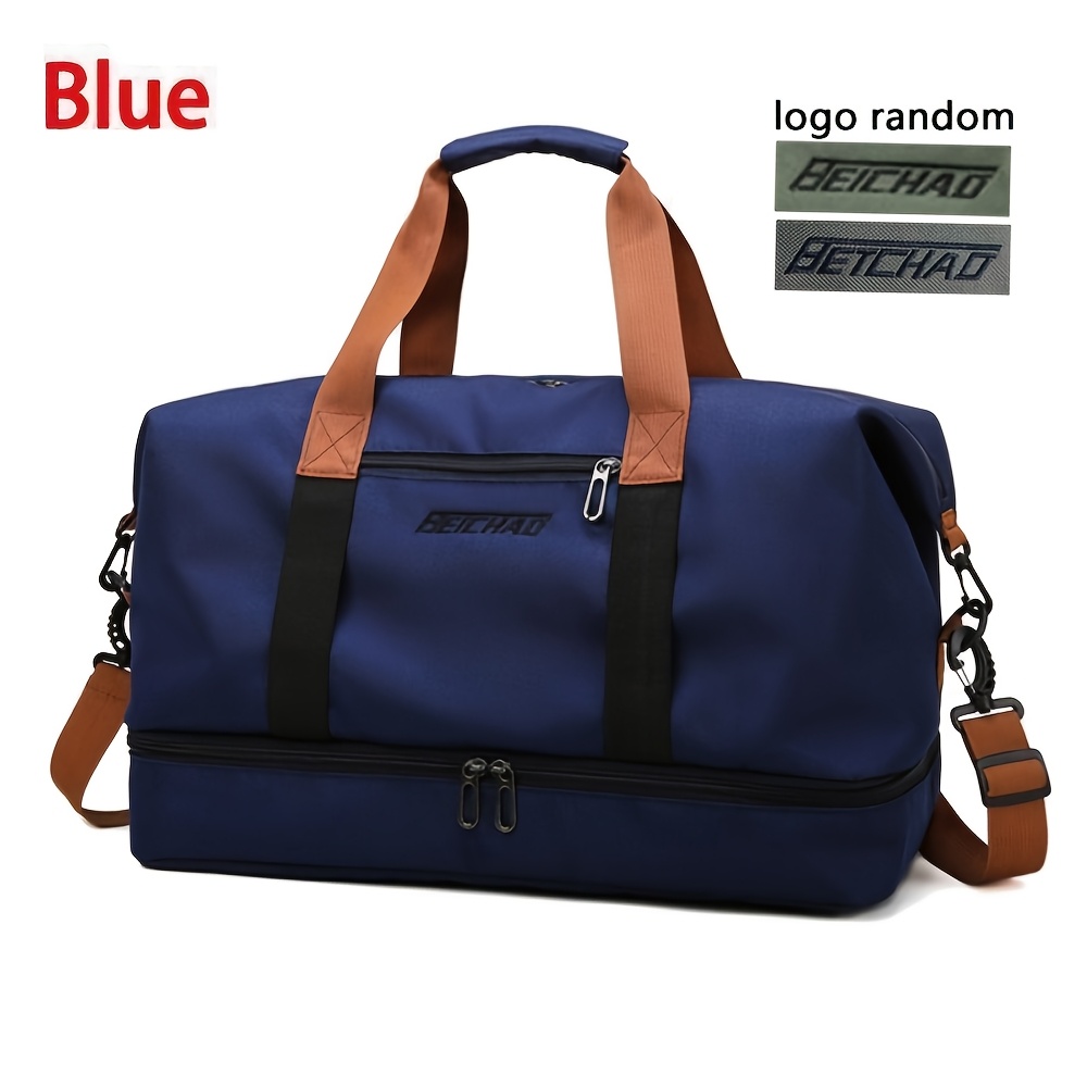 TEMU Large Capacity Sports Duffel Bag With Shoulder Strap - Durable And Travel Bag For Men And Women - Perfect Gift For Adventurers And Travelers, Sports Ba