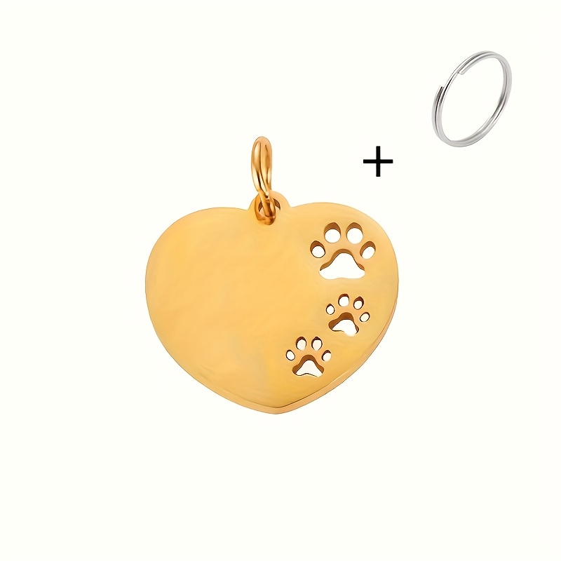 TEMU A Personalized Customizable Pet Id Tag With A Paw Print - Custom Name And Phone Number Cat Id Tag Pet Accessory, Suitable For Cats And Dogs,