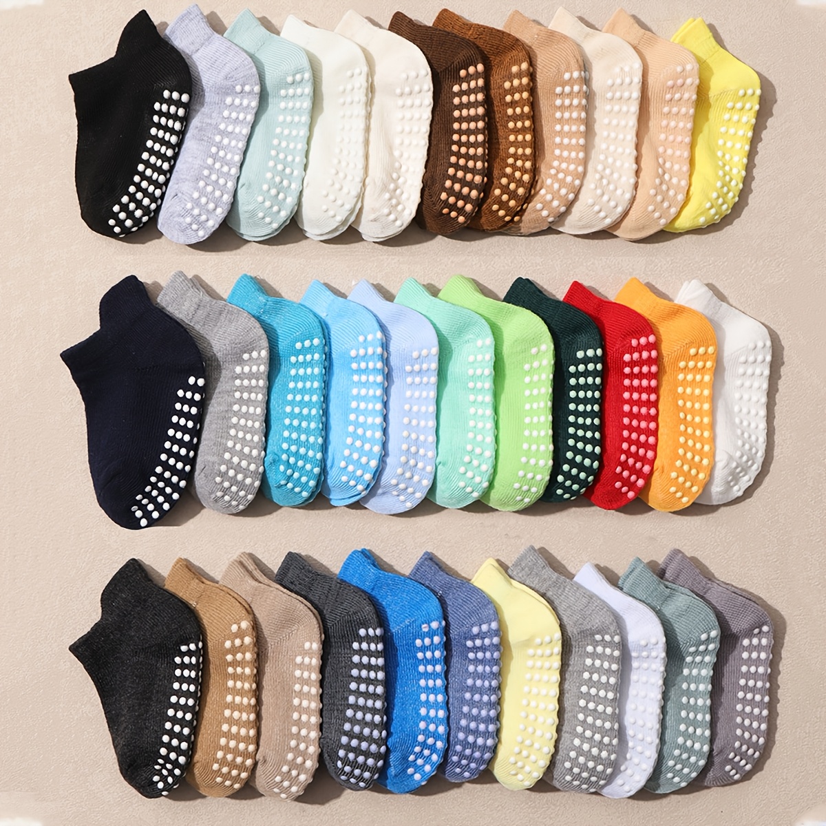 10 Pairs Random Candy-colored Solid Dot Socks For Baby