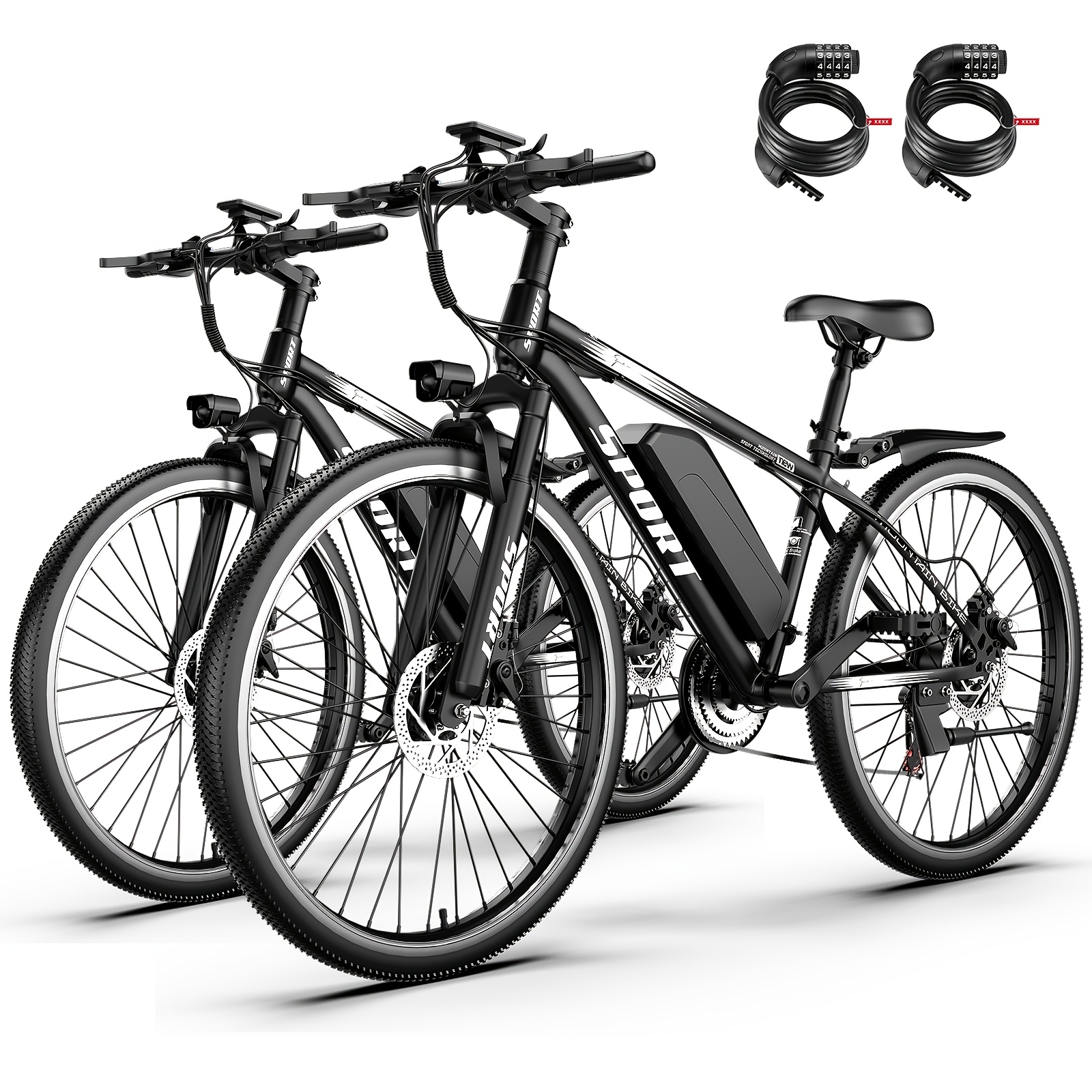 26 inch x 2 2 electric mountain bike 749w motor 48  5a adult electric off road bike the   of the electric bike is 27 9mph and     with lock 7   suitable for all terrains suitable for   men and women