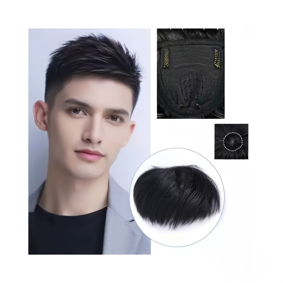 TEMU Perruque invisible pour homme à rabat , couvre-cheveux élégant pour cheveux sur le dessus