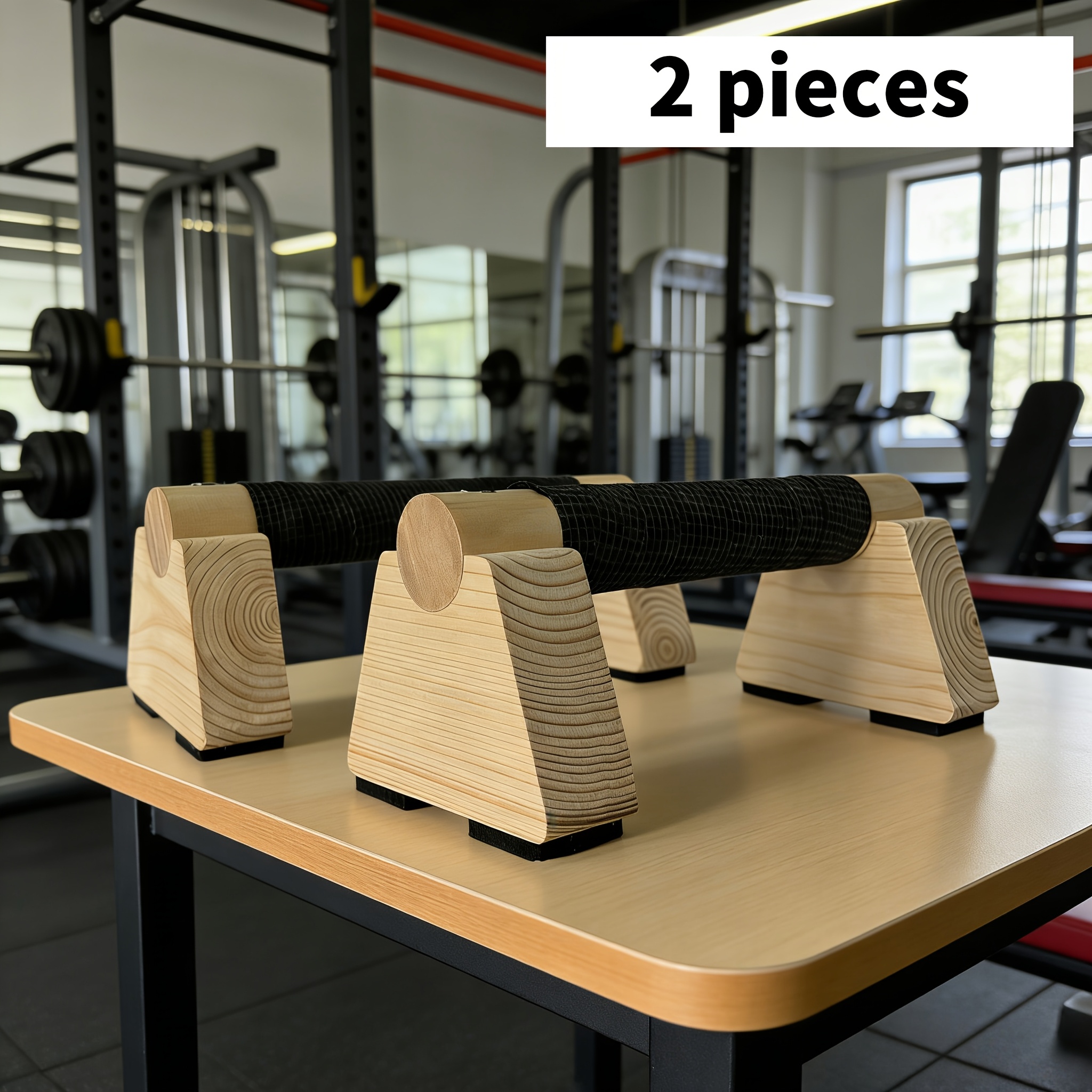 TEMU Attrezzatura fitness in legno con protezione antiscivolo per , adatta per allenamento con spinte, esercizi con , uso in palestra domestica, yoga