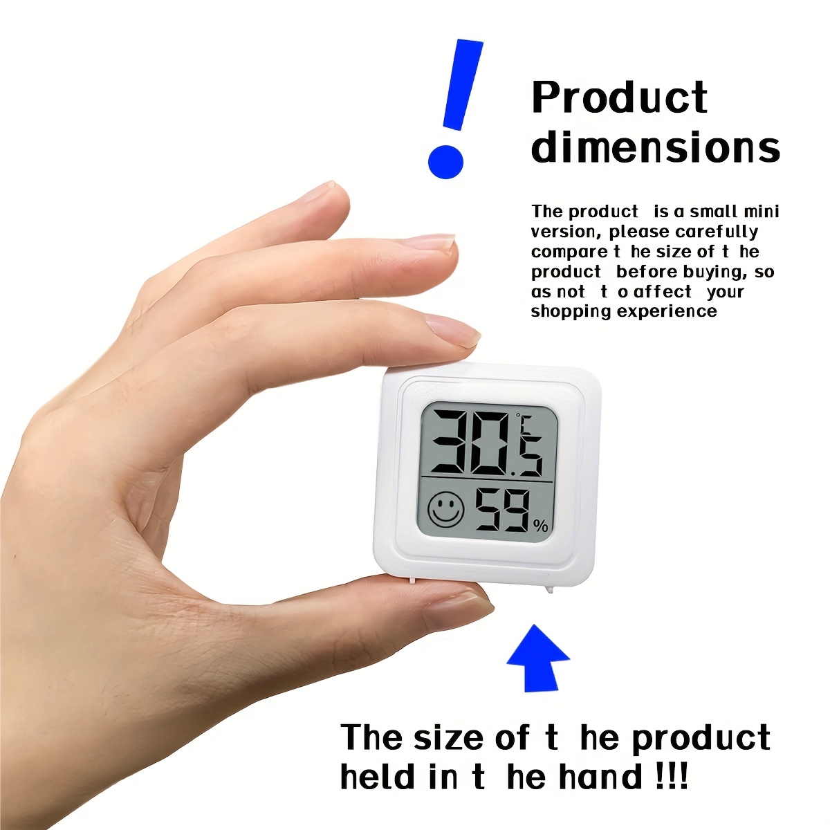 1pc Digital Thermometer Hygrometer for Home, Car, and Laboratory Use - Battery-Powered, 0.01?C/0.RH Accuracy, Compact Design with LCD Display, Ideal for Indoor Temperature and Humidity Measurement, Indoor Thermometer | Modern Thermometer | Durable Plastic Body, Thermometer for Home, Digital Clock For Wall, Digital Wall Clock, Clock Digital, Weather Station, Humidity Meter, Temperature And Humidity Sensor, Temperature Meter, Outdoor Thermometer, Indoor And Outdoor Thermometer, Window