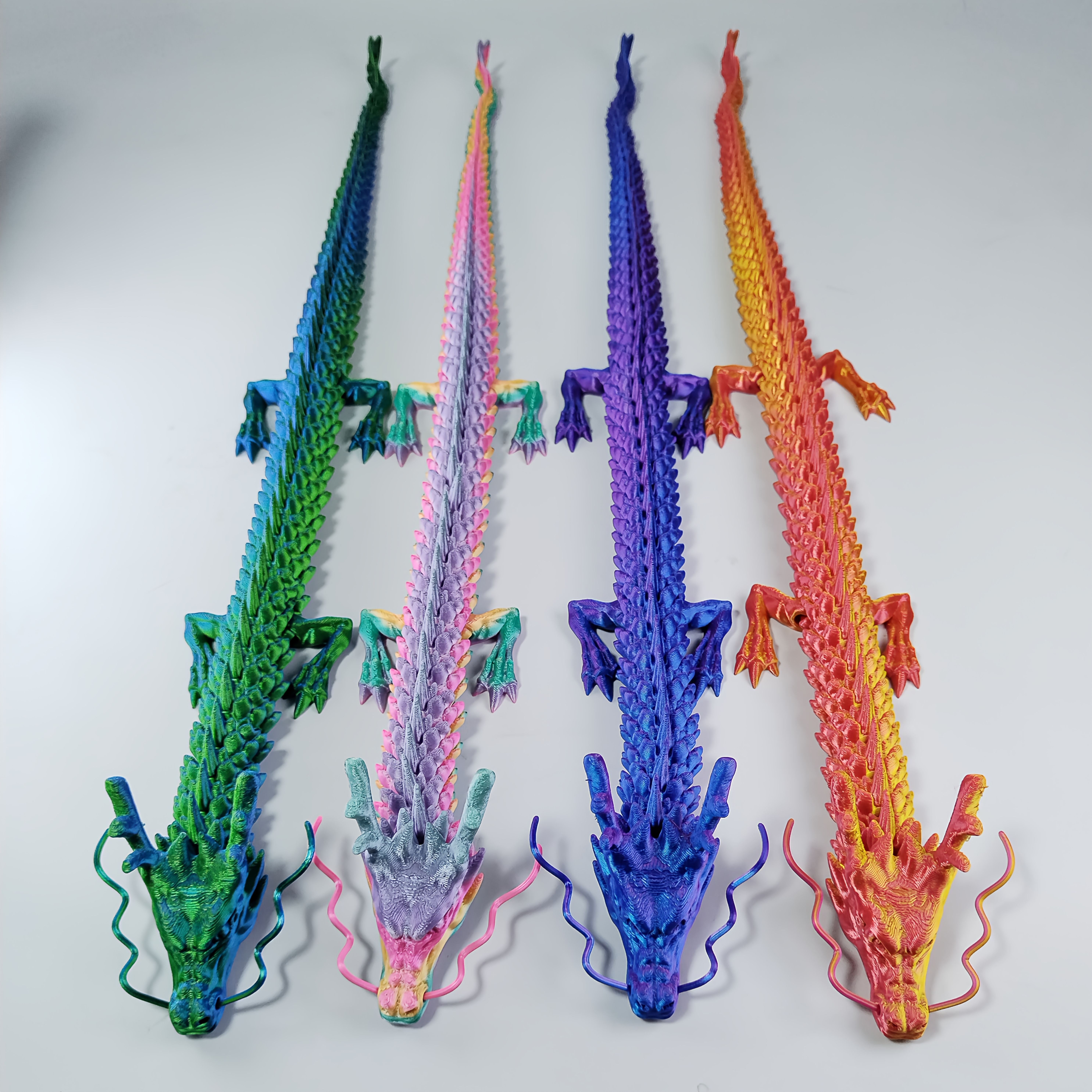 

Lot de 4/2 Figurines de Dragons Imprimées en 3D avec Articulations Mobiles - Flexibles, Parfaites pour de d'Automne & la des Fêtes, Jouet de Nouveauté Unique