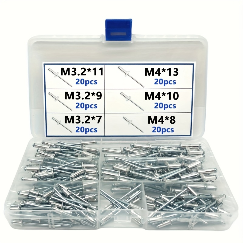 Heavy Duty Rivet Set With 120pcs - Durable Metal Hand Tool For Connections, Ordinary Surface Treatment, Material