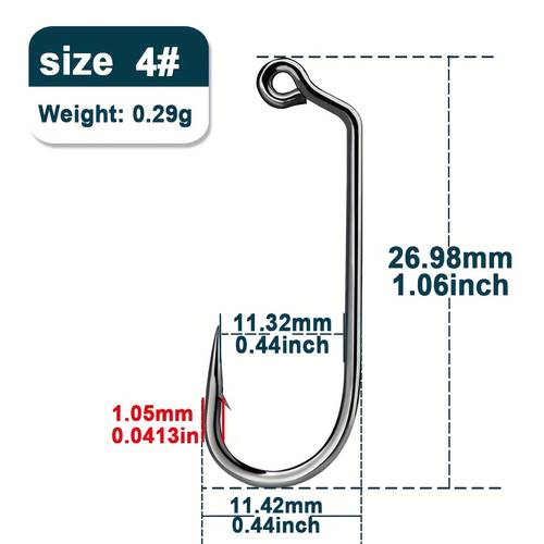 item picture 9km 25pcs fishing jig hook 60 degree high carbon steel long shank jig head mold hook saltwater fishing tackle