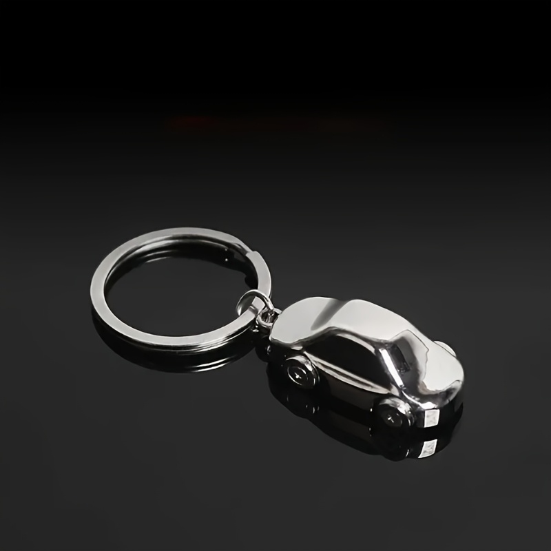customizable stainless steel racing car keychain – sleek Temu
