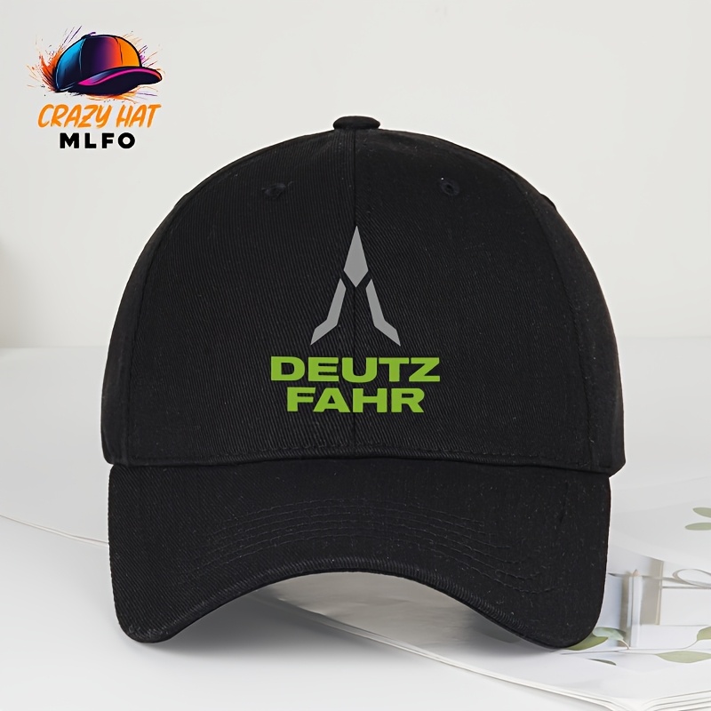 TEMU 1pc Deutz Fahr Logo Baseball Cap | Soft, Adjustable, Breathable, Comfortable, Suitable For Agricultural Work, Outdoor Activities, Rustic Life |