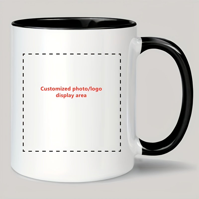 1pc 11oz Personalized Custom Mug, Picture, Text, Name - Gifts For Boyfriend, Girlfriend, Best Friend, Family, Thanksgiving Day, Halloween Christmas Gifts