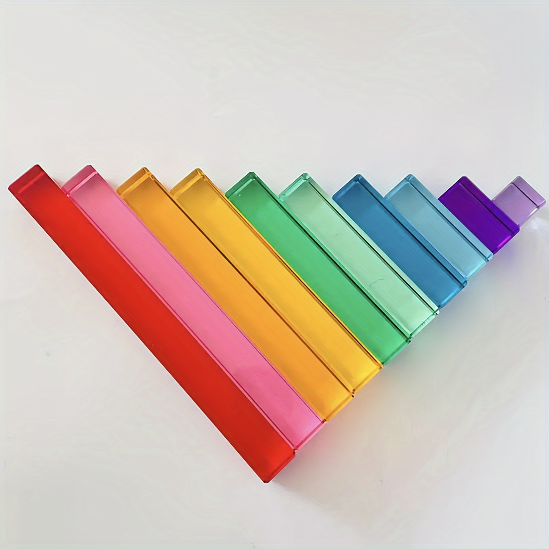 2.5cm-25cm 10pcs High- Multicolor Acrylic Light And Shadow Building Blocks Toy