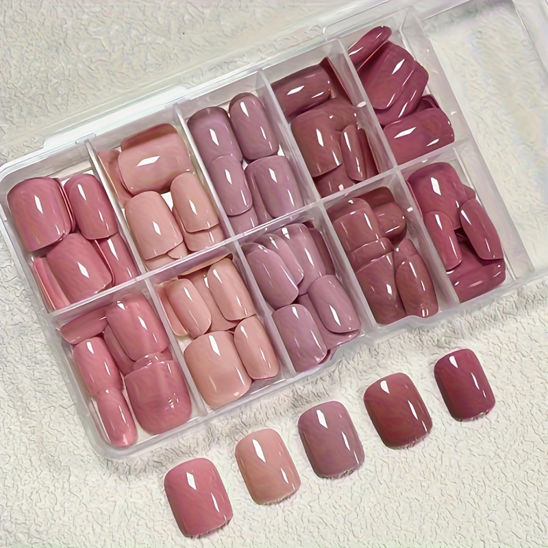 120pcs/set Colorful Shiny Short False &- On Nails: Your Look Instantly! High - Quality, Reusable Wearable Nail Art. From Glam To Minimalist, Yourself With Gorgeous, Easy - To - Wear Nails