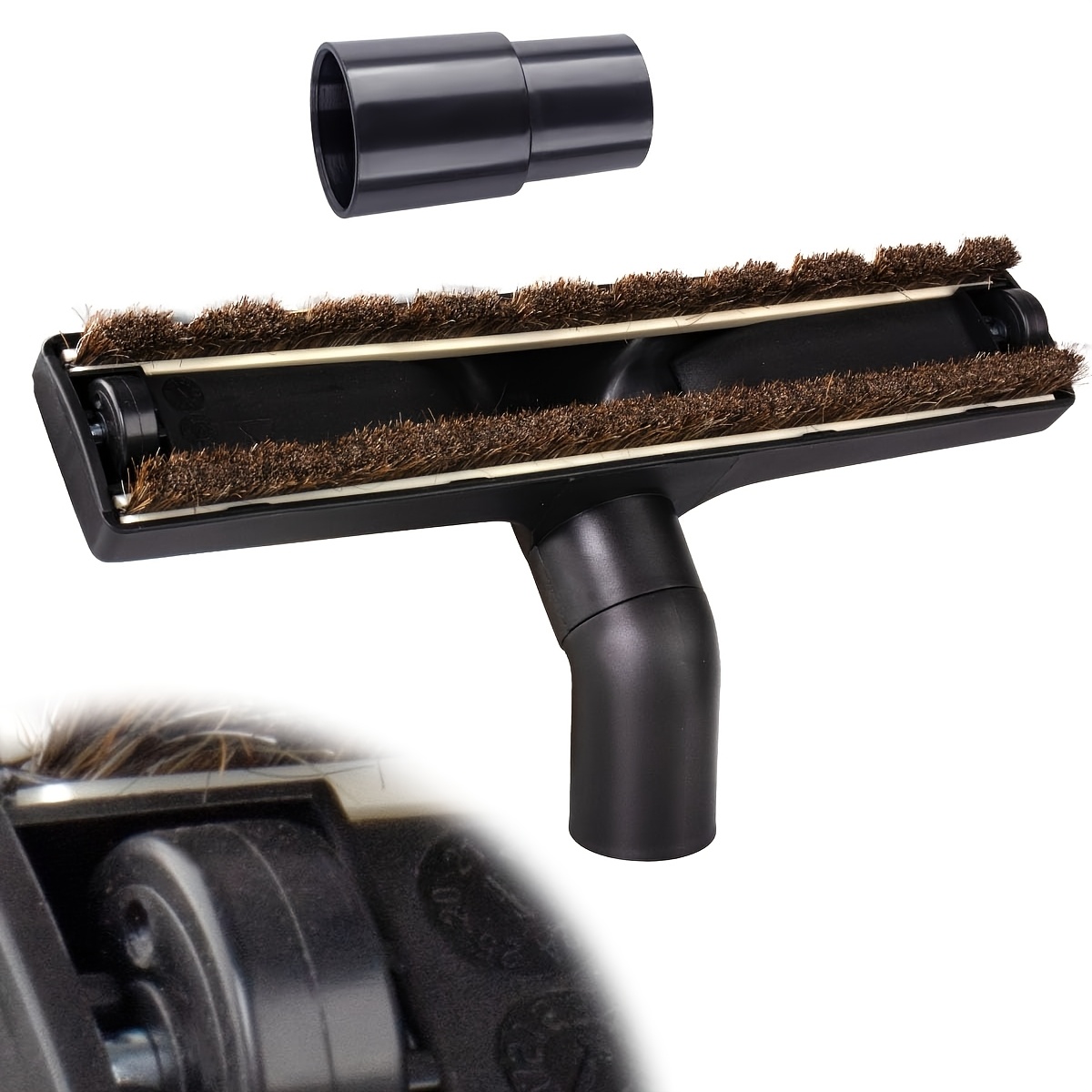 TEMU Accessoires universels de brosse de sol pour aspirateur - Accessoires et brosses pour aspirateur, tête pivotante de 12 pouces avec poils souples