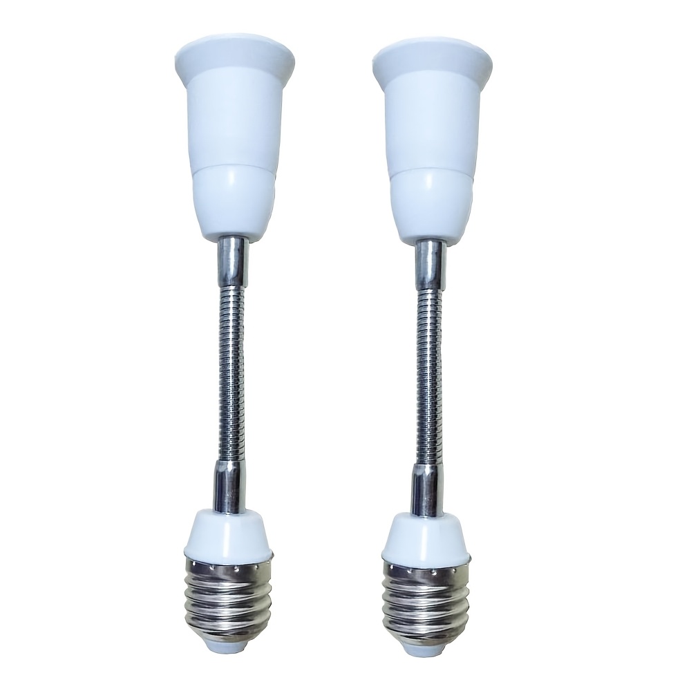 

2pcs, 26/e27 Light Bulb Socket Extender Adapter, E26/e27 To E26/e27 Flexible Extension, All- Light Adjustable Converter For Led Lamp, Recessed Spotlight Etc. (4pcs)