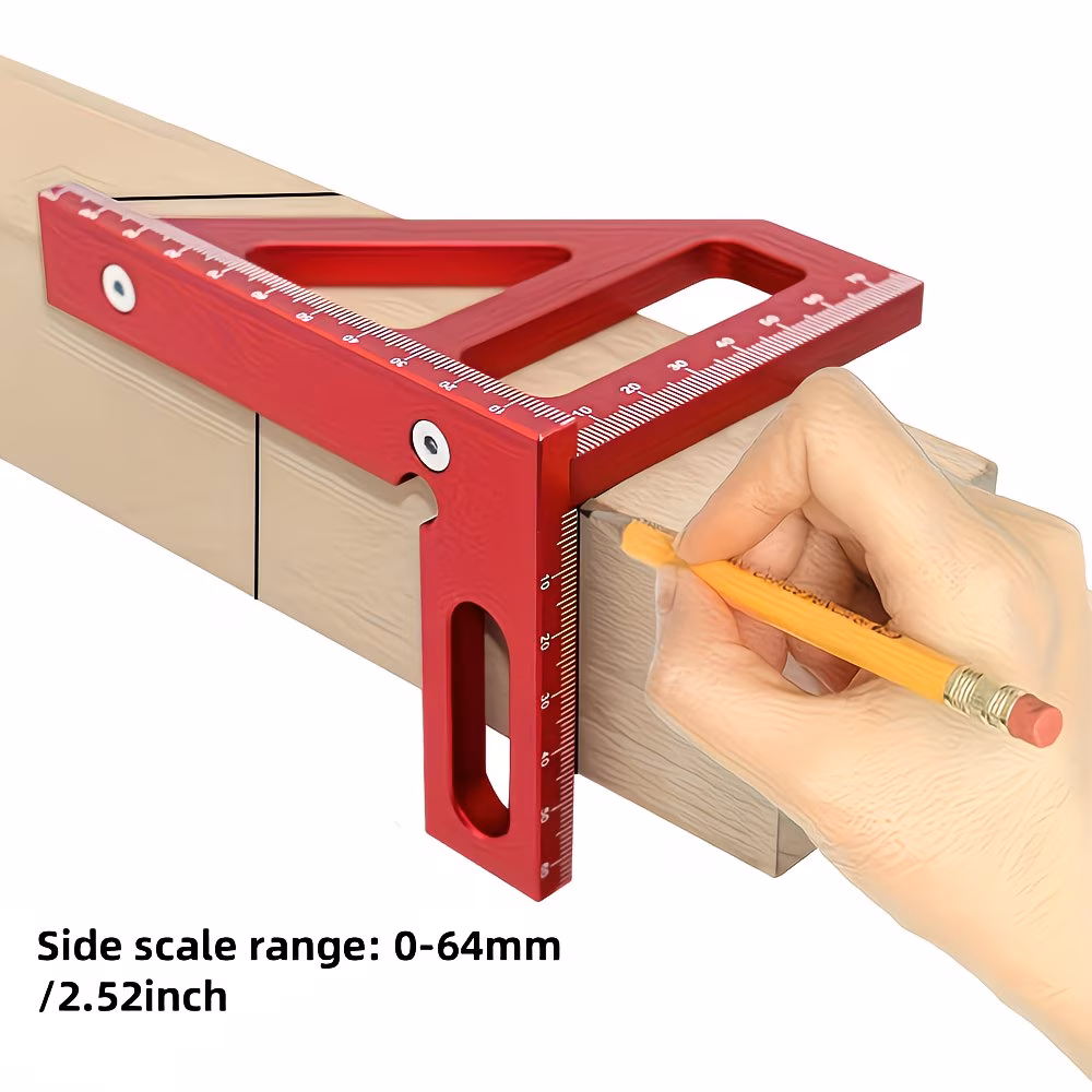 aluminum alloy scribing ruler multi degree angle and right angle ruler for woodworking diy Product details 0